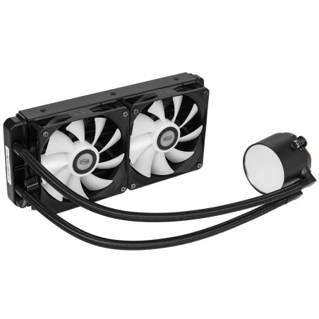 Система водяного охлаждения PcCooler DA240 BK ARGb Soc-AM5/AM4/1200/1700/1851 черный 4-pin Al+Cu 270W Ret (DA240-BKAWXX-GL)