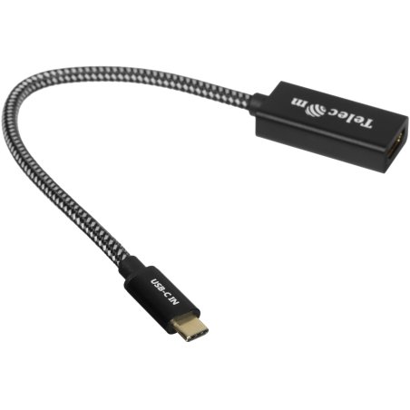 Кабель-адаптер Telecom TCC022 USB3.1 Type-Cm --> HDMI A(f) 8K@60Hz, 0.2m, медь