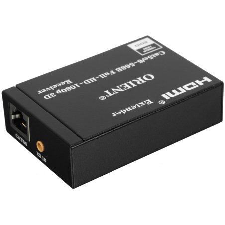 Активный удлинитель ORIENT VE045IR, HDMI extender (Tx+Rx) до 60 м по витой паре Cat5e/6, HDMI 1.4а, 1080p@60Hz/3D, HDCP, доп. вых. HDMI, передача ИК сиг. упр.(IR-TX/Rx в компл), БП 5В/1А (31323)