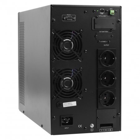 Источник бесперебойного питания Powerman Online 3000VA/2400W, 220V, Tower, Out: 3xShuko, черный*Online3000