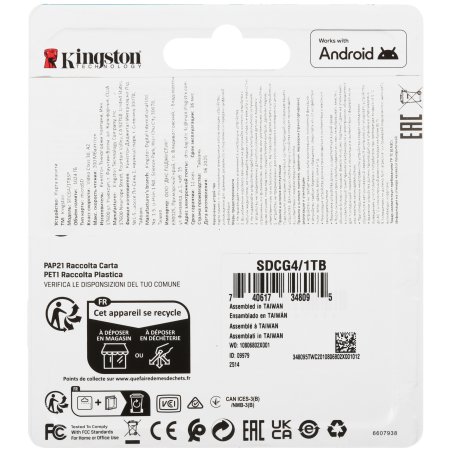 Флеш карта microSDXC 1Tb Kingston SDCG4/1Tb Canvas Go! Plus + adapter