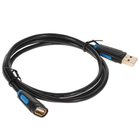 Кабель-удлинитель Vention USB 2.0 AM/AF - 1м черный