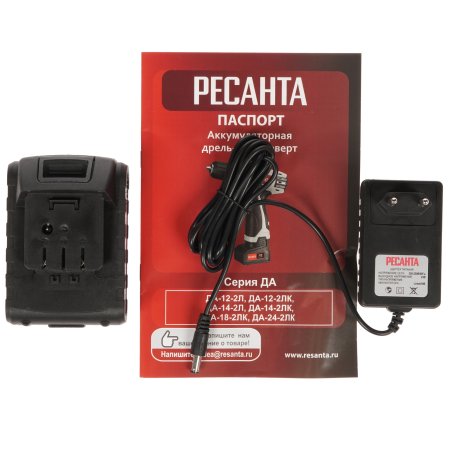 Дрель-шуруповерт аккумуляторная Ресанта ДА-18-2ЛК 75/14/5, Аккумуляторная, 18В, 2 АКБ, Кейс
