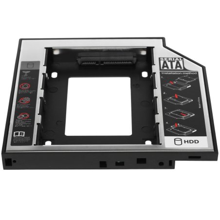 Контейнер для HDD Gembird MF-95-02 Низкопрофильный адаптер для 2.5-дюймового накопителя в отсек 5.25 дюйма, 12 мм