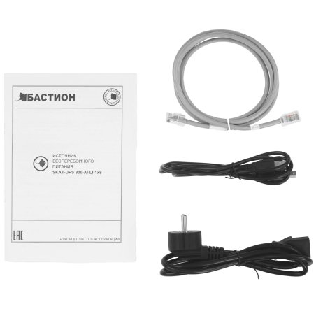 Источник бесперебойного питания SKAT-UPS 800 AI ИБП 220В 480Вт 1 АКБ 9А.ч внутр. меандр. стаб-ция напр-я. 6 выходов Бастион 452