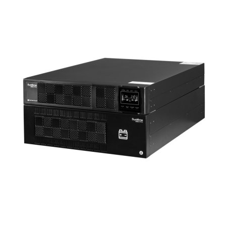 Источник бесперебойного питания Smart-Save Online SRT Systeme Electric 6000 ВА, конвертируемый форм-фактор 5U, 230 В, 1:1, клеммный вход/выход, SmartSlot, LCD, USB HID, SNMP карта, параллельное резервирование, версия с возможностью увеличения времени авто