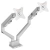 Кронштейн Arm media LCD-T36 серебристый, 4 шт/уп. Кр. алюм. настол. для 2-х мон. 15"-34", max 2х9 кг, нак. ±45°, пов. ±180°, от стола 495 мм, max VESA 100x100 мм.