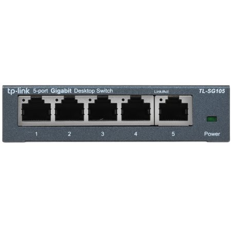 Коммутатор TP-Link SOHO TL-SG105 5-port Desktop Gigabit Switch, 5 10/100/1000M RJ45 ports, metal case