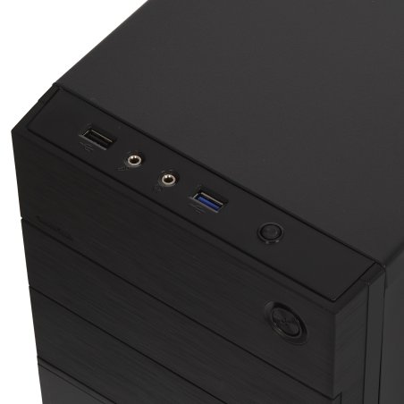 Компьютерный корпус Aerocool / Formula Cs-105, mATX, без БП, 187x361x355мм (ШxГxВ), USB 3.0 x1, USB 2.0 x1, металл 0,5мм, 120-мм вентилятор в комплекте, черный