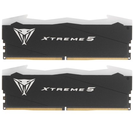 Оперативная память Patriot Viper Xtreme 5, DDR5, 48Gb (2x24Gb), 7600MHz, CL36, DIMM, с радиаторами, RGb, черный