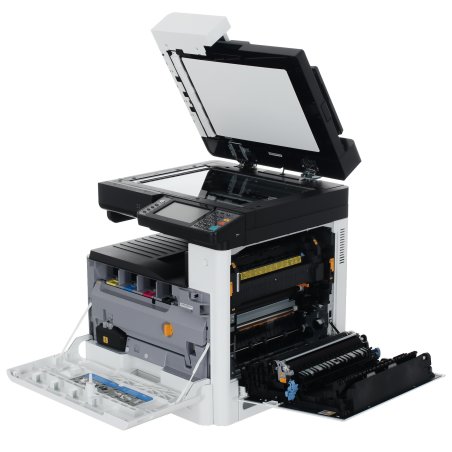 МФУ лазерное Kyocera Ecosys M8130cidn (1102P33NL0), А3, цветной, печ. до 30 стр/мин. (А4) до 15 стр/мин. (А3), скан. до50 стр/мин., 1200 x 1200 dpi (печать) 600x600dpi (скан.), USB, RJ-45, NFC, Air Print, Mopria
