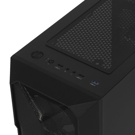 Компьютерный корпус XASTRA A304 4FRGb Black ATX/Mesh/half-size TG/4x120мм FRGb FC fans/ A304-4FC12F