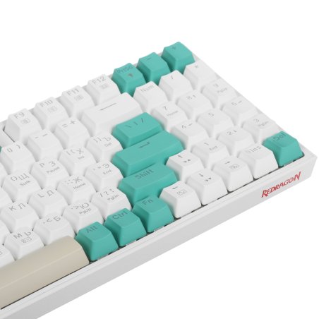 Клавиатура беспроводная Defender REDRAGON VEIGAR USB, Bluetooth/Радиоканал, бело-голубая