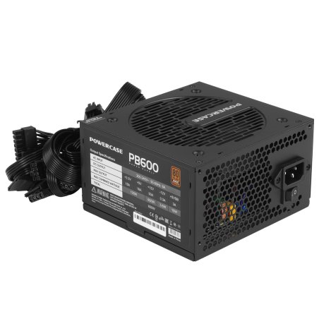 Блок питания Powercase PB600 (80 Plus Bronze, ATX 2.31, 600W, APFC, DC-DC, 120мм Fan) / PS-600B-DC
