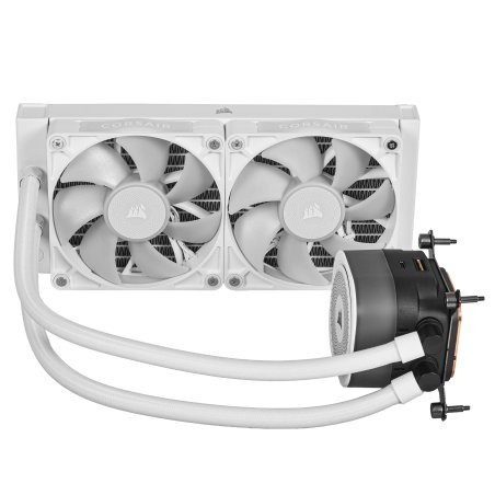 Система жидкостного охлаждения Corsair iCUE LINK TITAN 240 RX RGb (240мм, белый, RGb/ Fans: 2x120мм, 73.5CFM, 36dBA, 2100RPM/ S: 1851, 1700, AM5, AM4)