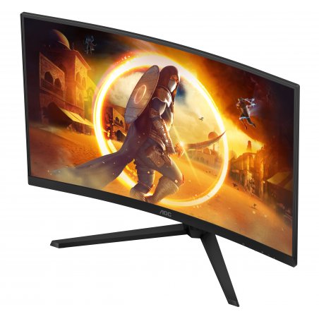 Монитор 32" AOC CQ32G4VE, VA 2560x1440, 180 Гц, 1 мс, 16:9, 300 кд/м², 2xHDMI, 1xDP, 1x3.5 мм, изогнутый R1500, черный