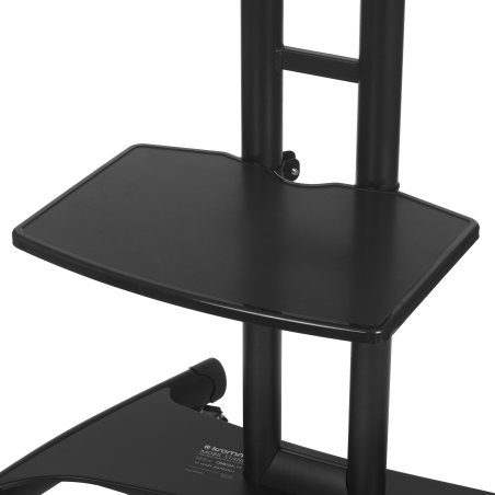 Мобильная стойка напольная Kromax OMEGA-17 черный, 1 шт/уп, для TV 32"-80", max вес 50 кг, высота 1535-2035 мм, max VESA 600x400 мм