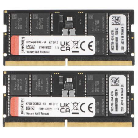 Оперативная память Kingston Fury Impact, DDR5, 64Gb (2x32Gb), 5600MHz, CL40, SO-DIMM