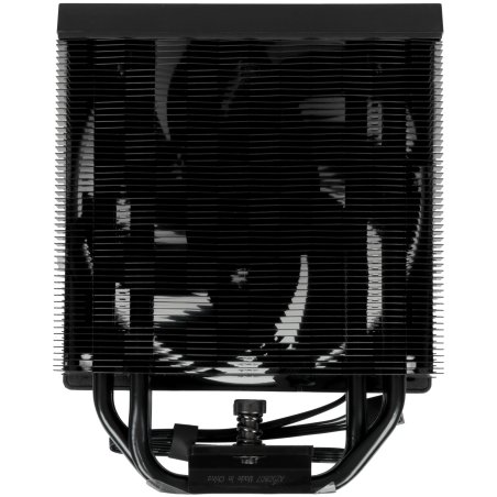 Кулер для процессора PCCooler RT500 BK (240W, 4-pin PWM, LED temp., 152мм, Al/Cu, 5x6мм, 1x120мм, 73.32CFM, 34.9dBA, 2200RPM, S: 1851/1700/1200/115X, AM5/AM4, черный)