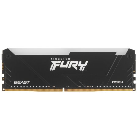 Оперативная память Kingston Fury Beast, DDR4, 16Gb (1x16Gb), 3200MHz, CL16, DIMM, радиатор, RGb, черный