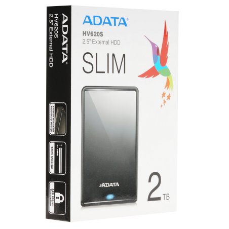 Внешний HDD 2.5" ADATA HV620S, 2TB, USB 3.2 Gen 1 Type-A, 5400 rpm, черный
