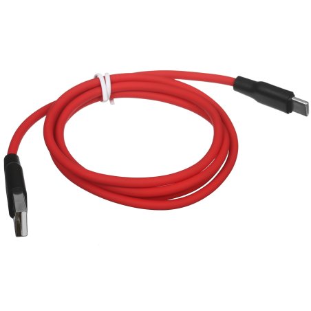 Кабель USB HOCO X21 Silicone для Type-C, 3.0А, длина 1.0м, красный