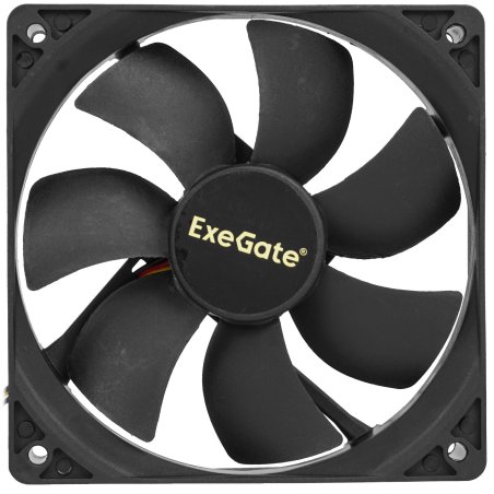 Вентилятор для корпуса ExeGate E12025S4P-PWM черный, 120 мм, 1500 об/мин, 25 дБ, 4 pin