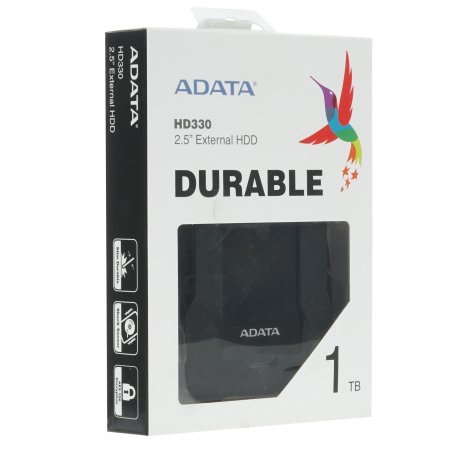 Внешний HDD 2.5" ADATA HD330, 1TB, USB 3.2 Gen 1 Type-A, 5400 rpm, черный