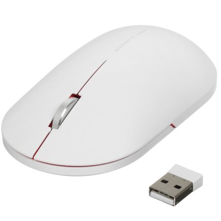 Мышь беспроводная Xiaomi Wireless Mouse Lite 2 белый, 1000 dpi, радиоканал, USB, кнопки - 3