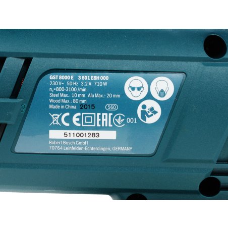 Лобзик электрический Bosch GST 8000 E 060158H000 710 Вт, 500 - 3100 ходов/мин, 2.5 кг