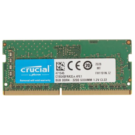 Оперативная память Crucial, DDR4, 8Gb (1x8Gb), 3200MHz, CL22 SO-DIMM