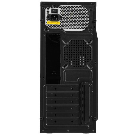 Компьютерный корпус Miditower ExeGate UN-605B Black, ATX, (UN500, 120мм), 2*USB, Audio, замок блокировки кнопки питания