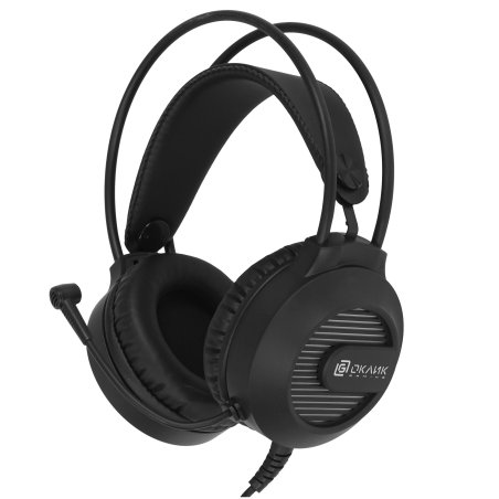 Наушники с микрофоном Оклик HS-L300G Black черный 2.2м мониторные USB оголовье (1796949)