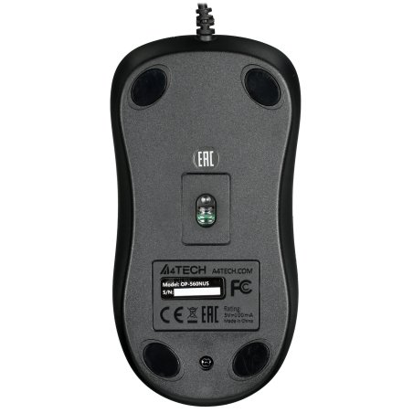 Мышь проводная A4Tech OP-560NUS черный, 1200 dpi, USB, кнопки - 3