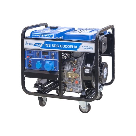 Электрогенератор дизельный ТСС SDG 6000EHA, 6.5 кВт, 82 дБ, 114 кг
