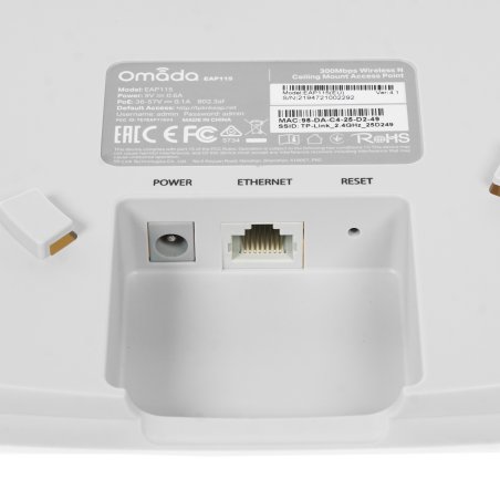 Беспроводная потолочная точка доступа серии N TP-Link SMB EAP115 скорость до 300 Мбит/с