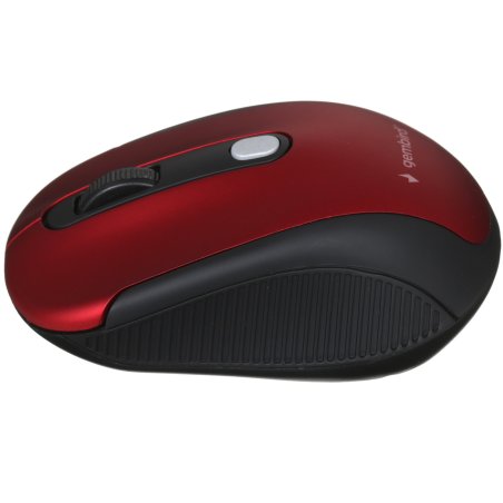 Мышь беспроводная Gembird MUSW-420-1 красный, 1600 dpi, радиоканал, USB, кнопки - 4