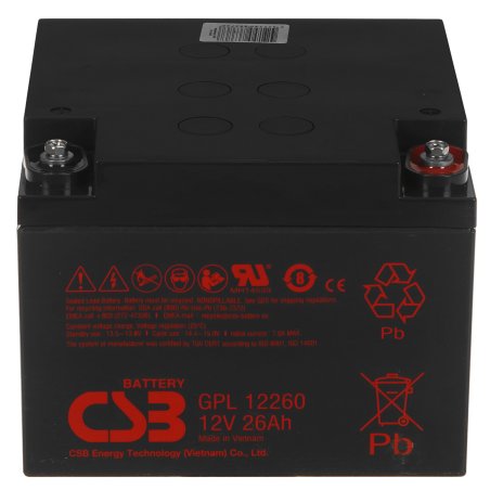 Батарея для ИБП CSB GP-12260 (12V, 26Ah) для UPS клеммы F2