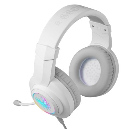 Гарнитура Defender Ghost LED белый, проводная, USB / 2 x mini jack 3.5 мм, подсветка