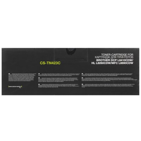 Картридж лазерный Cactus CS-TN423C голубой (4000 стр.) для Brother DCP L8410CDW/HL L8260CDW/MFC L8690CDW