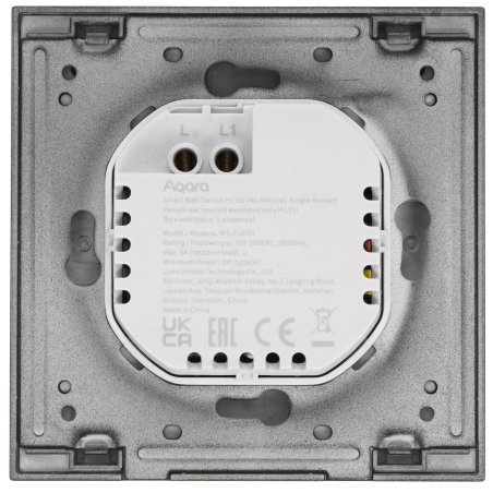 Выключатель умный одноклавишный Aqara Smart Wall Switch H1 (WS-EUK01)