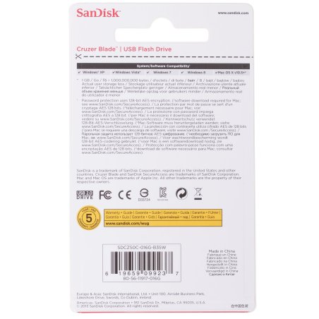 Флешка USB Sandisk 16Gb Cruzer SDCZ50C-016G-B35W USB 2.0 белый