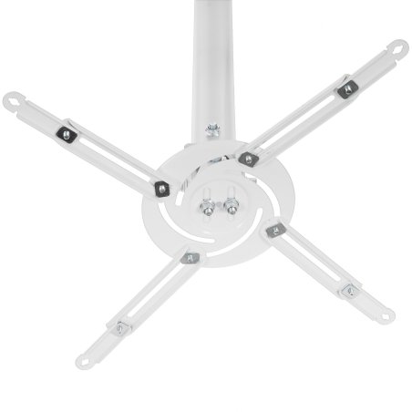 Универсальный потолочный комплект Wize WPC-W состоящий из крепления+штанги 61-96 cм+площадки к потолку для проектора, макс. расстояние между крепежн. отв. 370 мм, наклон +/-15°, поворот +/-15°, вращение 360°, до 12 кг, белый, рознич. упаковка