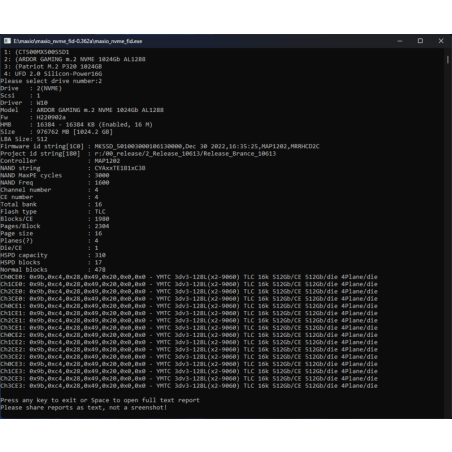 Накопитель SSD Patriot P320, 1Tb, PCIe 3.0 x4, M.2 2280, NVMe, R/W 3000/2200