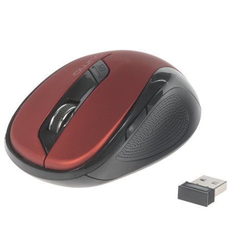 Мышь беспроводная Qumo Office Line M63 серый, 1600 dpi, радиоканал, USB, кнопки - 6