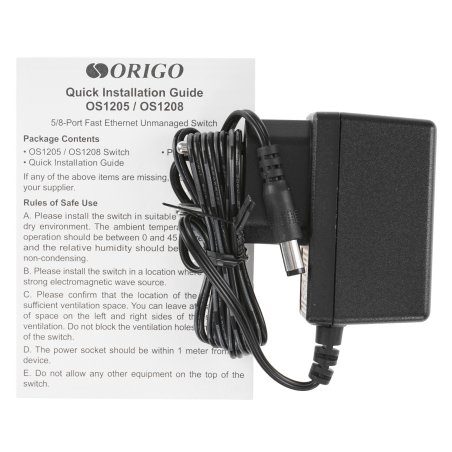 Неуправляемый 5-портовый коммутатор ORIGO OS1205/A1A 10/100 Мбит/с