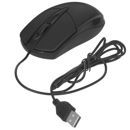 Мышь проводная Гарнизон GM-220 черный, 1000 dpi, USB, кнопки - 3