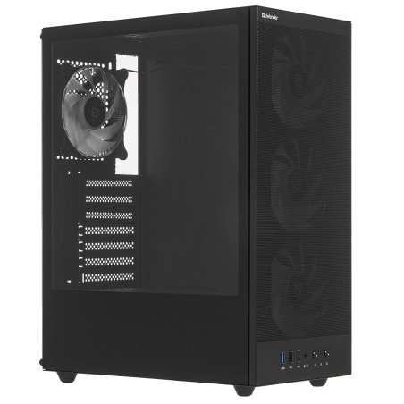 Компьютерный корпус Defender RaptorX черный,ATX,4fans,switchM/BSync