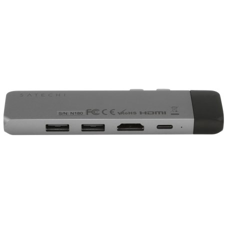 Хаб USB Satechi Aluminum Pro Hub with Ethernet для 2016/2017 MacBook Pro 13” и 15”. серый космос.