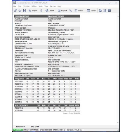 Оперативная память Kingston Fury Renegade, DDR4, 32Gb (2x16Gb), 3200MHz, CL16, DIMM, с радиаторами, серый/черный